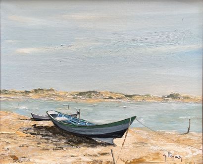null Gérard REYNIER (1940)

Barques sur la plage

Huile sur toile signée en bas à...