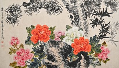 null Gao YIHONG (1908-1982)

Fleurs 

Encre et couleurs sur papier 

H. 68 cm - L....