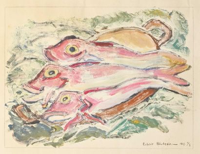 null Robert BLUTEAU (1914-1985)

Trois poissons, 1947

Monotype, signé, daté et justifié...