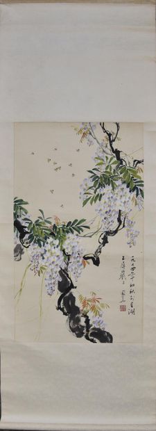 null JAPON - Période SHOWA (1926-1989)

Gouache sur papier figurant des abeilles...