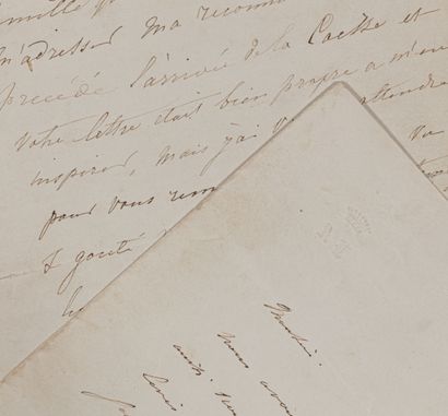 null LAMARTINE, Alphonse de (1790-1869). Lettre autographe signée.1 p. in-8. Paris,...