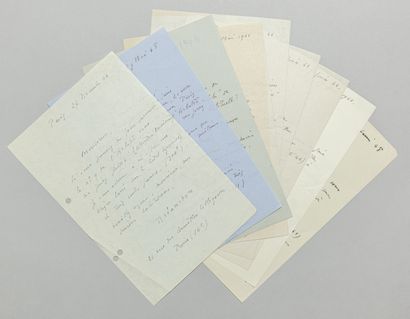 null BRIANCHON, Maurice (1899-1979), peintre. Ensemble de 9 lettres autographes signées,...