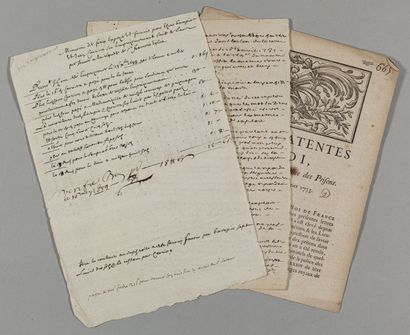 null PRISONS. 3 documents, XVIIe-XVIIIe.

									

- Document manuscrit de 1689...