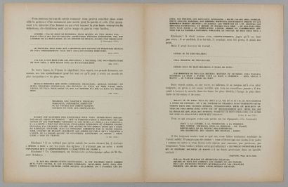 null [RIMBAUD, Arthur]. SURRÉALISME. Tract imprimé. Paris, 23 octobre 1927. 4 pp....