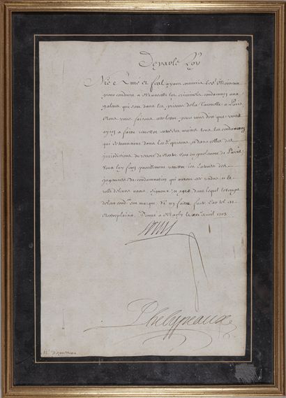 null [GALÈRES]. LOUIS XIV (1638-1715). Lettre signée (secrétaire), adressée à Henri...