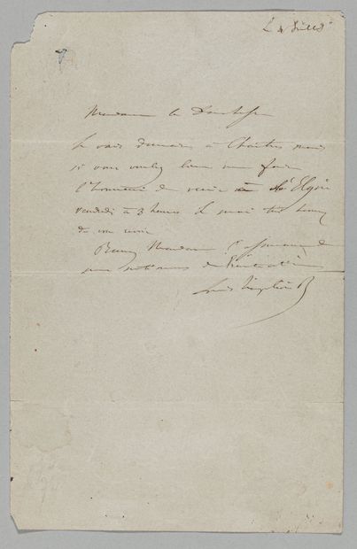 null NAPOLÉON III (1808-1873). Lettre autographe signée « Louis Napoléon B ». « Le...