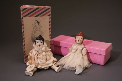 null A. Willette J. P. Gallais & Cie Éditeurs, Paris, 2 rares poupées d'artistes,...
