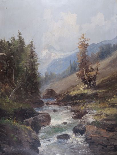 null Emile GODCHAUX (1860-1938)

Torrent de montagne

Huile sur toile, signée à la...