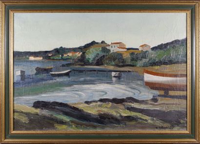 null Marcel SEIGNOBOS (1892-1972)

Village de méditerranée - Barques au rivage

Deux...
