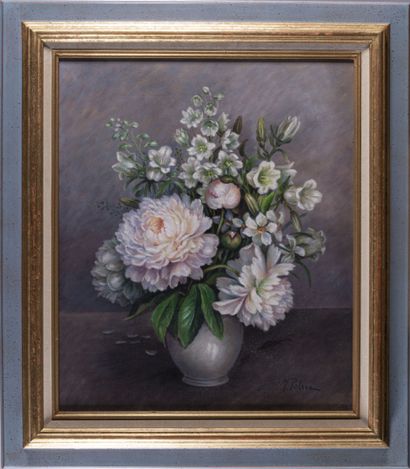 null M POLERE (XXe siècle)

Bouquet de fleurs

Pastel signé en bas à droite

H. 54...