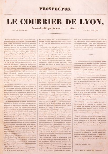 null Lyonnais - COURRIER DE LYON (Le), Journal politique, industriel et littéraire....