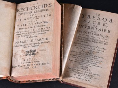 null Réunion de deux volumes:

- MILLET (Germain, dom). Le Trésor sacré, ou Inventaire...
