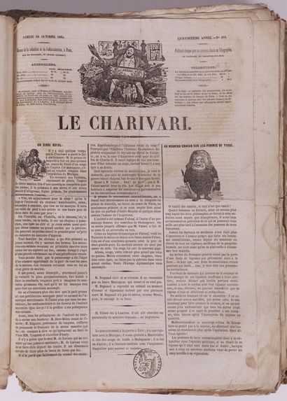 null Fort ensemble de journaux anciens, principalement lyonnais dont: 

- Le Charivari...