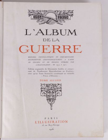 null L'ILLUSTRATION - L'album de la guerre 

2 grands volumes in-folio, 1927

Rousseurs,...