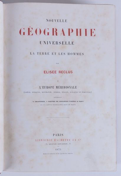 null RECLUS (Elisée). Nouvelle géographie universelle, la Terre et les Hommes

[1]...