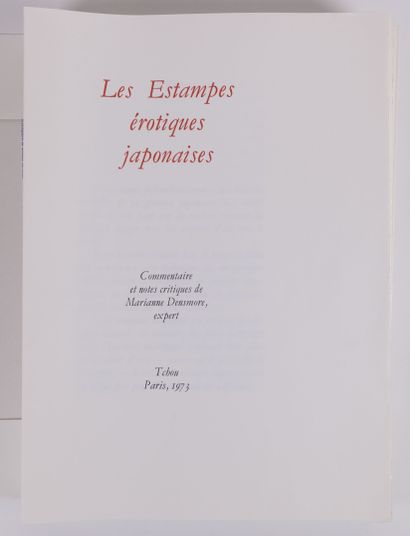 null DENSMORE (Mariane). Les estampes érotiques japonaises.

Commentaire et notes...