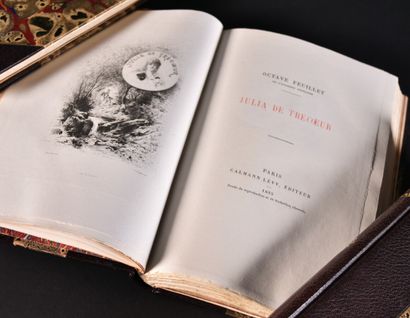 null Réunion de trois volumes:

- FEUILLET (Octave). Julia de Trécoeur. Illustré...
