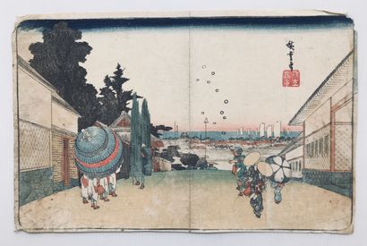 null Utagawa HIROSHIGE I (1797-1858)

Kasumigaseki 

Estampe oban yoko-e de la série...