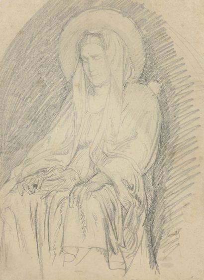null Paul BOREL (1828-1913)

Sainte Monique

Crayon noir, signé en bas à droite

H....