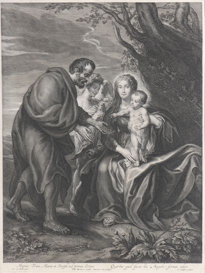 null D'après Antoine VAN DYCK (1599-1641)

La Sainte Famille, gravure de Bolswert,...