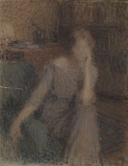 null Ernest Joseph LAURENT (1859-1929)

Portrait de femme 

Huile sur panneau, monogrammée...