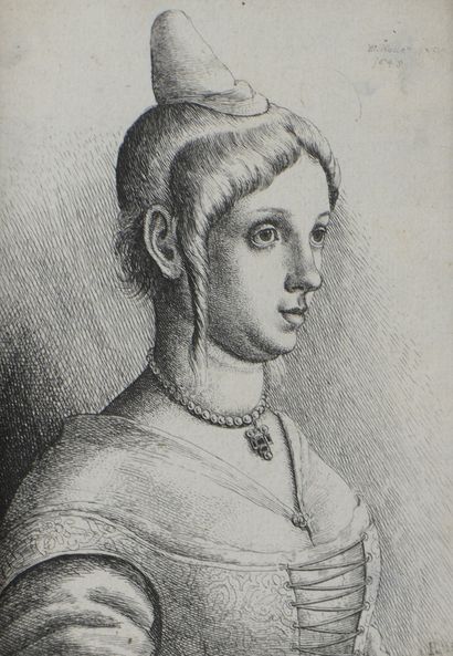 null Wenceslaus HOLLAR (1607-1677)

Jeune femme au chapeau conique. 1645 

Griffiths...