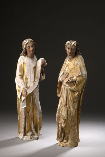 null Europe centrale, XIXème siècle

Paire d'anges adorateurs

Deux statuettes en...