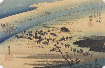 Utagawa HIROSHIGE I (1797-1858) 
La rive...