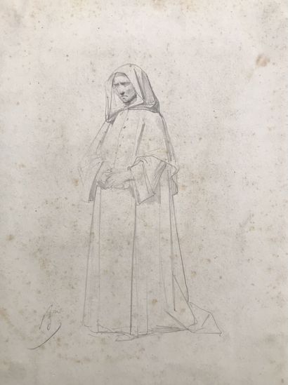 null Alexandre BIDA (1813-1895)

Deux moines

Deux dessins au crayon noir, l'un signé...