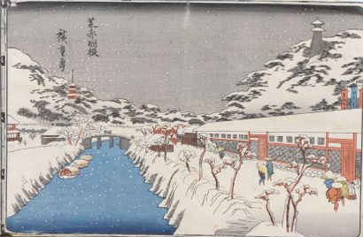Utagawa HIROSHIGE I (1797-1858) 
Akabane...