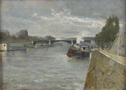 null Frank Myers BOGGS (1855-1926)

Les quais de Paris 

Huile sur toile, signée...