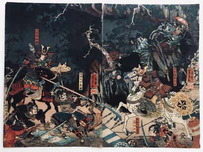 null Utagawa KUNIYOSHI (1798-1861)

La bataille de Kurikaradani (partie de triptyque)

Deux...