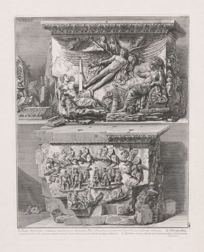  Francesco PIRANESI (1756 - 1810) 
Latus Stylobatae columnae apotheseos Antonini...