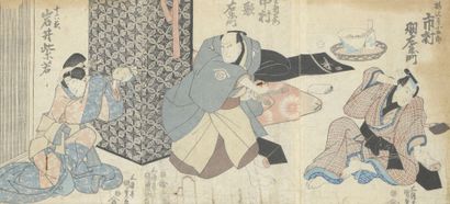 null Utagawa KUNISADA (1786-1864)

Acteurs

Trois estampes oban tate-e formant triptyque,...