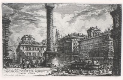  Giovanni Battista PIRANESI (1720 - 1778) 
Colonne antonine et aqueduc du Montecello...