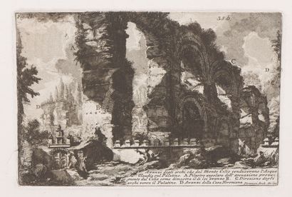  Giovanni Battista PIRANESI (1720 - 1778) 
Colonne antonine et aqueduc du Montecello...