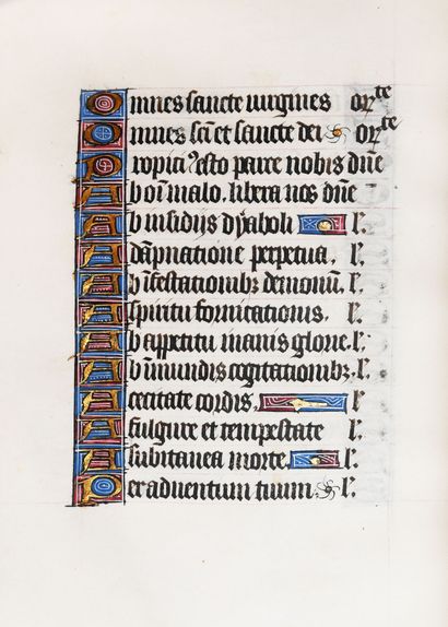 null HEURES MANUSCRITES ENLUMINEES (Rouen, Evreux ?). Manuscrit en latin et en français...
