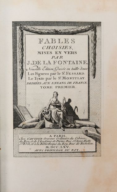 null LA FONTAINE (Jean de). FABLES CHOISIES, mises en vers par J. de la Fontaine,...
