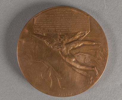  J. P LEGASTELOIS (1855-1931) 
Médaille en bronze représentant le Capitaine Georges...