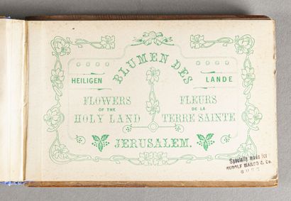  JERUSALEM 
Herbier de la Terre Sainte, fleurs et compositions végétales 
Début du...