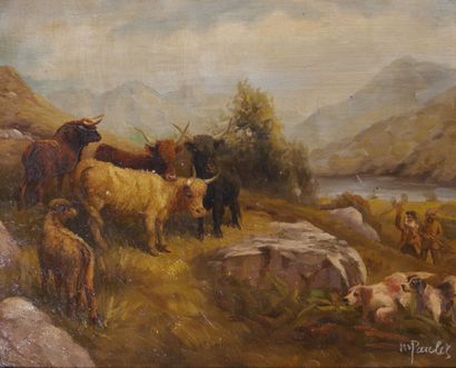 null M. PAULES? (XXe siècle) 

Chasseurs et vaches en montagne

Huile sur panneau...