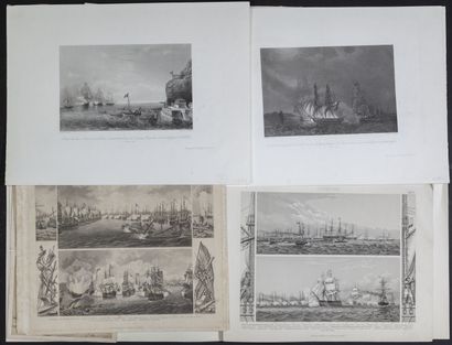 null MARINE - XIXe siècle

Lot de 30 planches représentant des ports de France par...