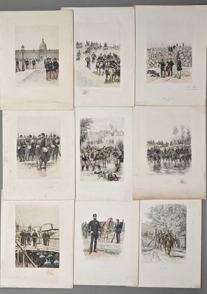 null MILITARIA 

D'après Édouard DETAILLE (1848 - 1912)

Lot de 14 photogravures...
