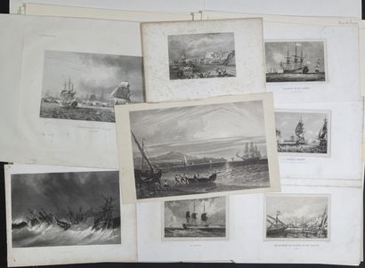 null MARINE - XIXe siècle

Lot de 30 planches représentant des ports de France par...