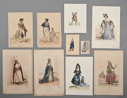 null D'après Achille DEVERIA (1800 - 1857)

Lot de 7 costumes (4 espagnols, 1 arabe,...