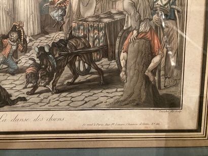null Carle VERNET (1758-1836) and engraved by LEVACHEZ fils

"The dance of the dogs".

Lithograph...