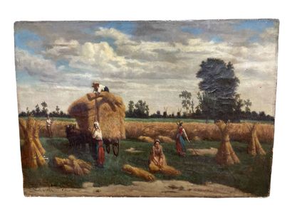 null Harvest scene 


Oil on canvas, faint signature, dated 1862 lower left 


H....