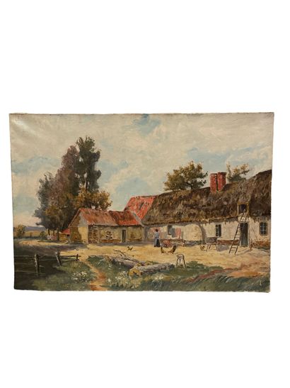 null Cour de ferme 


Huile sur toile 


H. 50 cm L. 73 cm