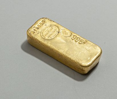 null Lingot d'or, titre 996,2 avec son certificat de la compagnie des métaux précieux...