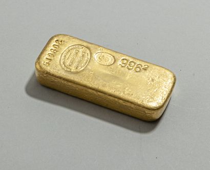null Lingot d'or, titre 996,2 avec son certificat de la compagnie des métaux précieux...